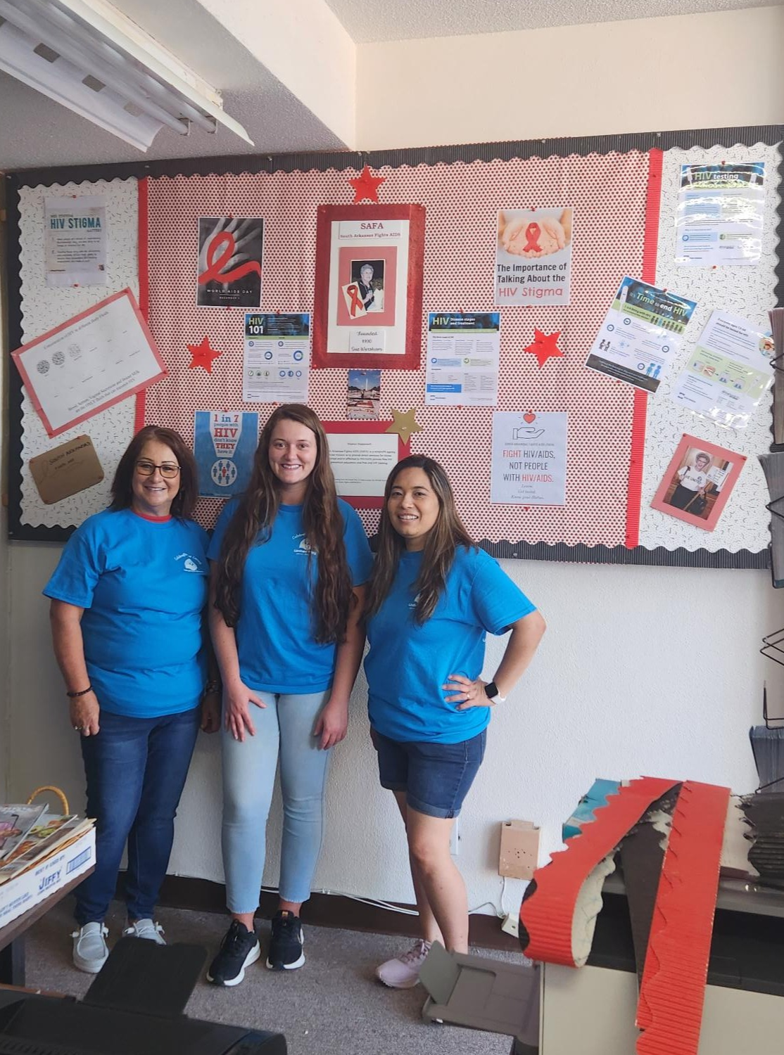 Melondy Hamilton, Yessica Marquez and Lexi Hicks from Simmons Bank volunteered on September 07, 2023 for Celebration of Caring.